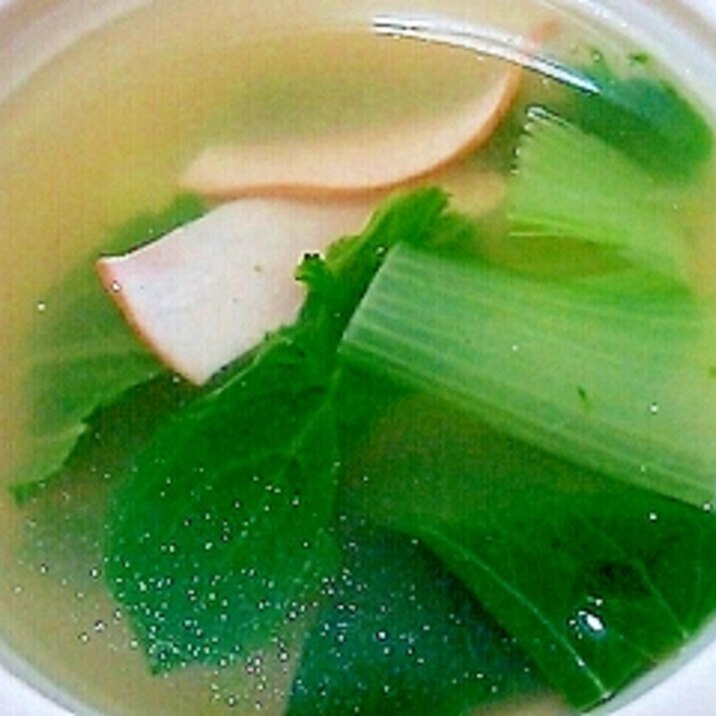 シンプル☆チンゲン菜とハムのスープ